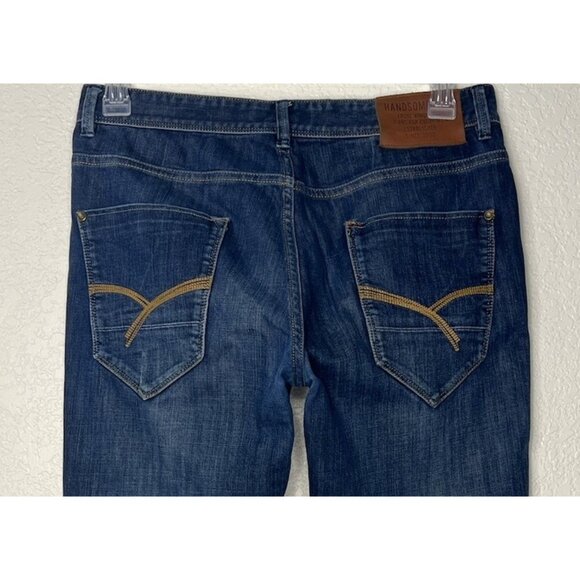 Hieiika “Handsome Man” Denim Jeans  Dark Blue Sz 33 X 27.5 Mid-rise Dark Wash - Picture 6 of 11